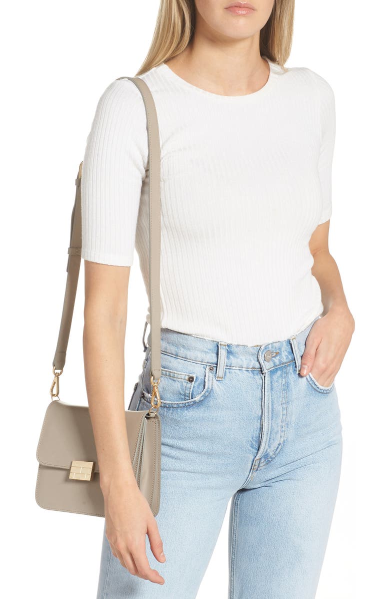 FRAME Le Signature Mini Leather Crossbody Bag, Alternate, color,