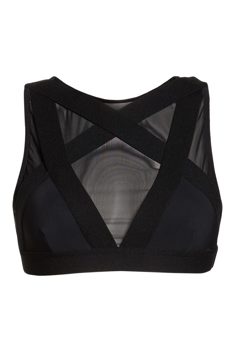 Bandage Sports Bra, Alternate, color, BLACK