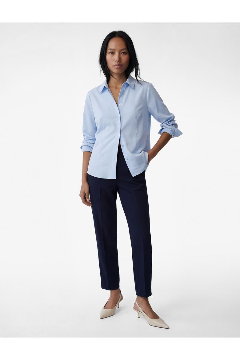 Slim Fit High Rise Trousers, Alternate, color, NAVY