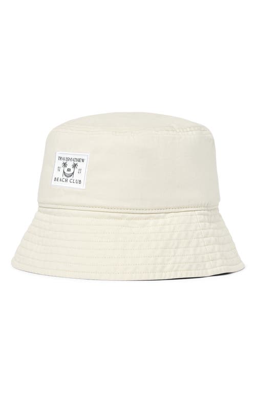 TravisMathew Beach Club Cotton Denim Bucket Hat in Italian Sand at Nordstrom
