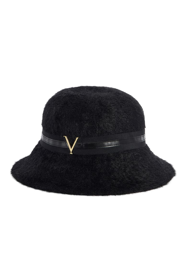 Fuzzy Cloche Hat, Main, color, BLACK