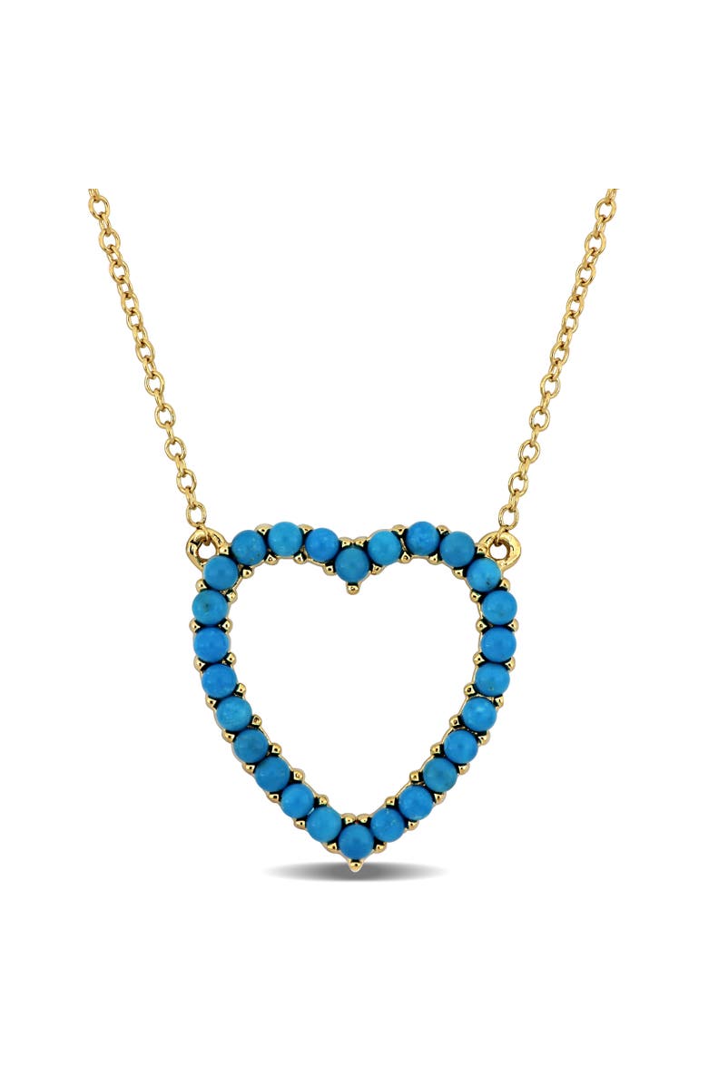 Julianna B. Composite Turquoise Heart Necklace, Main, color, Turquoise