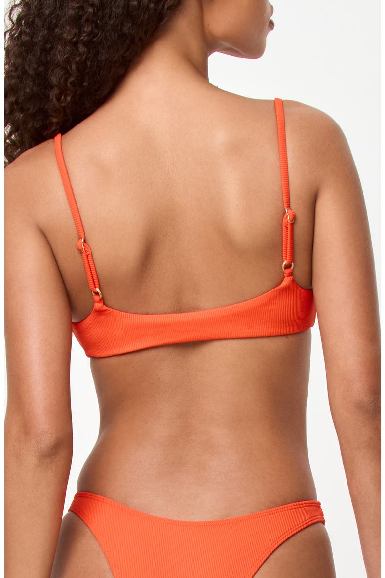 Presley Rib Bikini Top, Alternate, color, POPPY