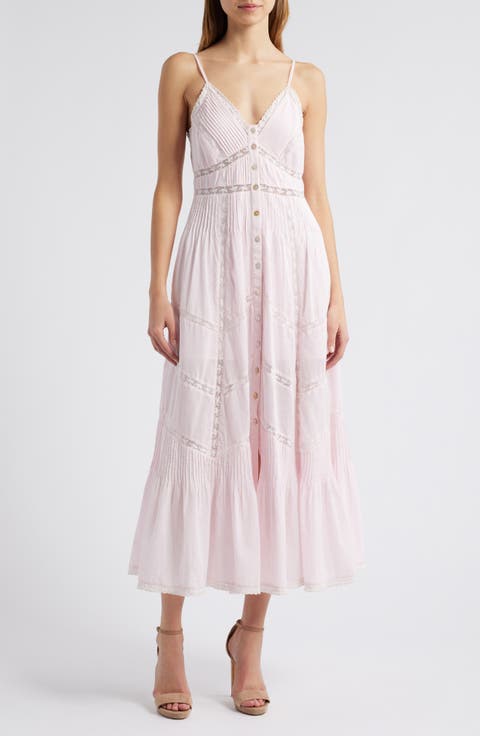 Esilda Lace Trim Cotton Dress