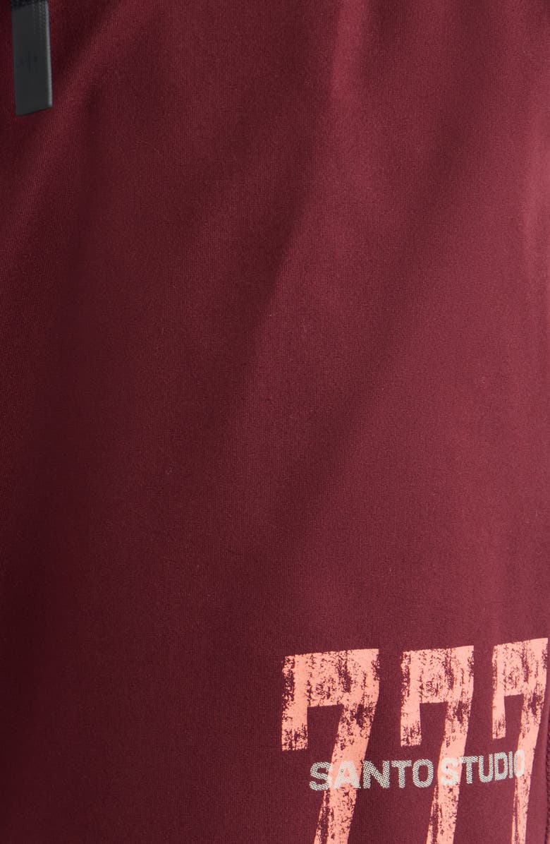 SANTO STUDIO Tempo 777 Enjoy Comfort Comfort Fleece Sweat Shorts, Alternate, color, Merlot
