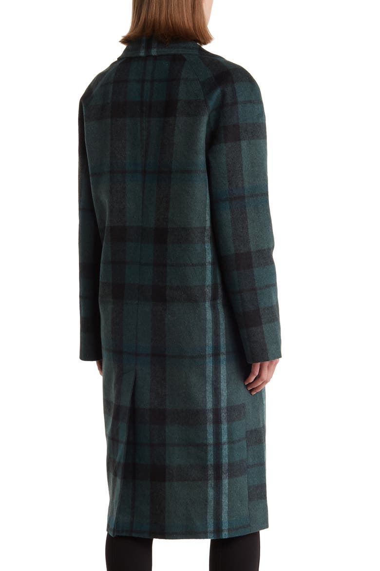 Walker Longline Coat, Alternate, color, GREEN PLAID