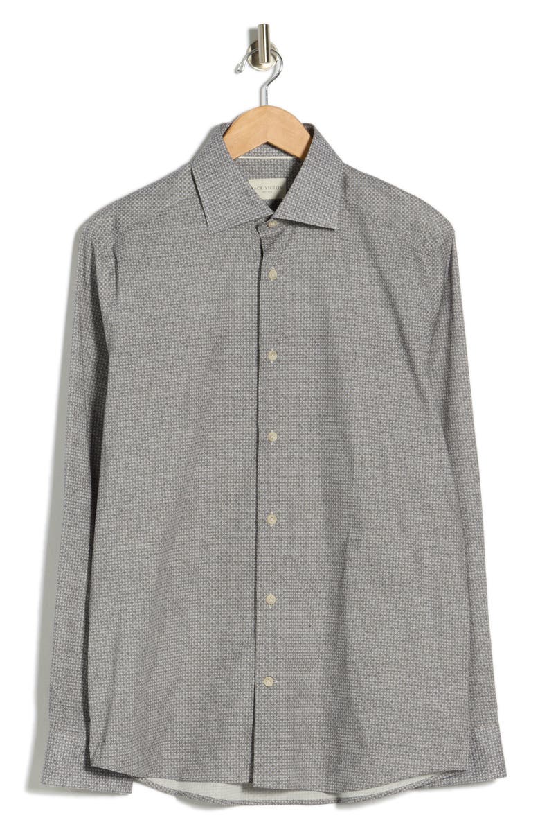 Jack Victor Bruce Stretch Cotton Dress Shirt, Alternate, color, Grey