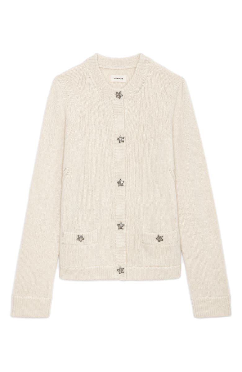 Zadig & Voltaire Marcya Bijoux Cashmere Cardigan, Alternate, color, 