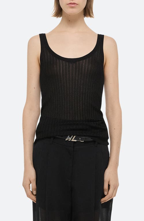 Helmut Lang Pointelle Tank In Black - 001