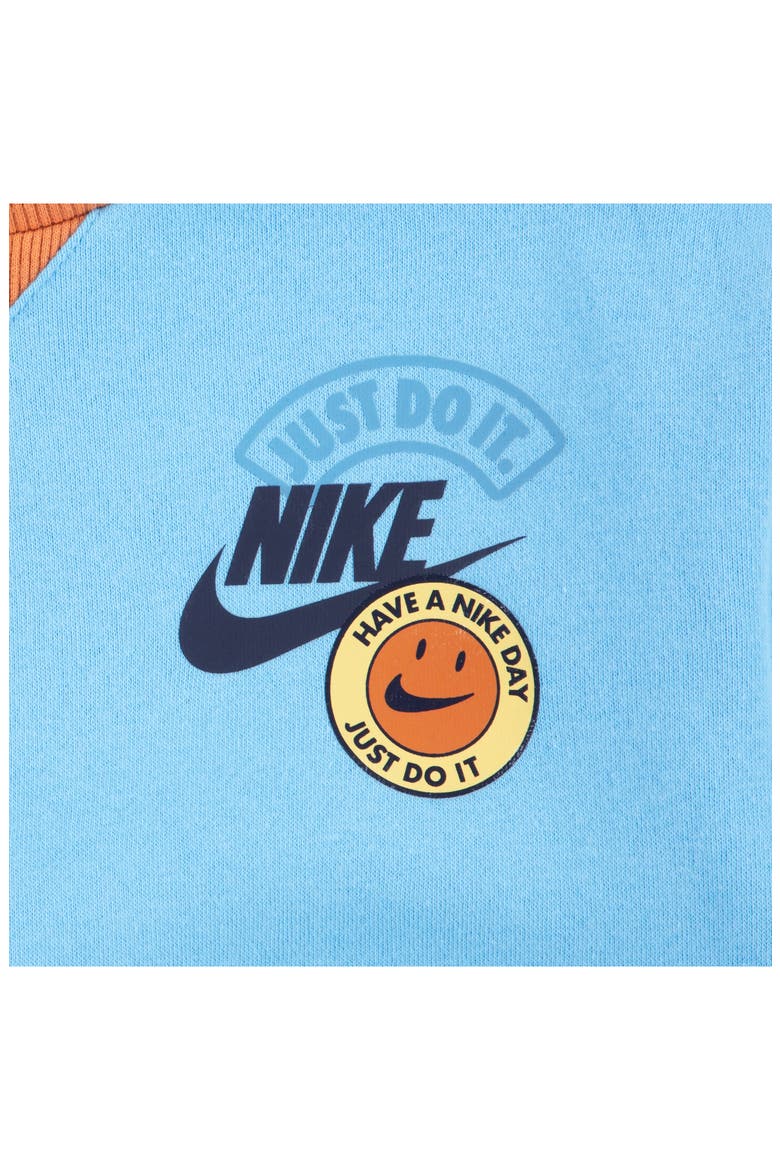 Kids' Sportswear Colorblock Sweatshirt, Alternate, color, AQUARIUS BLUE