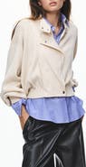MANGO Knit Moto Jacket