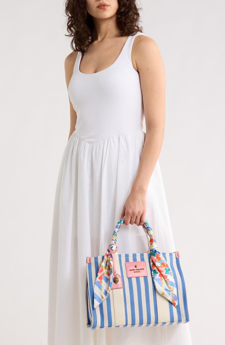 Kurt Geiger London Clapham Tote, Alternate, color, Open Blue