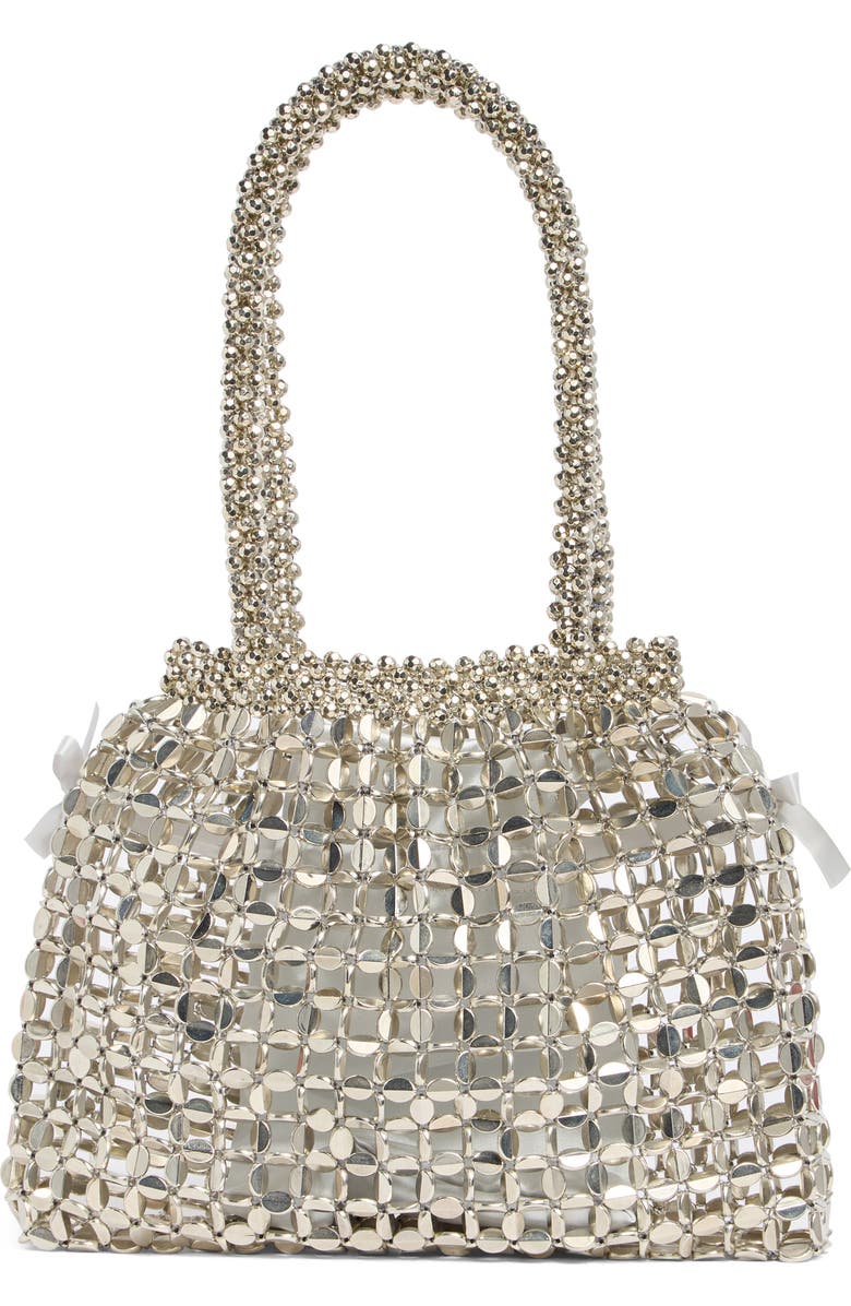 NATASHA Metallic Beaded Top Handle Bag, Alternate, color,
