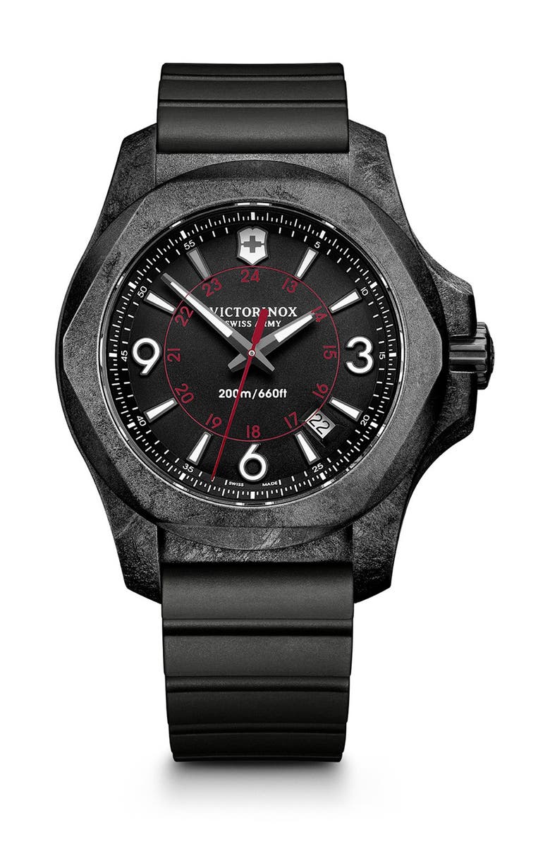 Victorinox Swiss Army<sup>®</sup> Men's I.N.O.X. Rubber Strap Watch, 43mm, Main, color, 