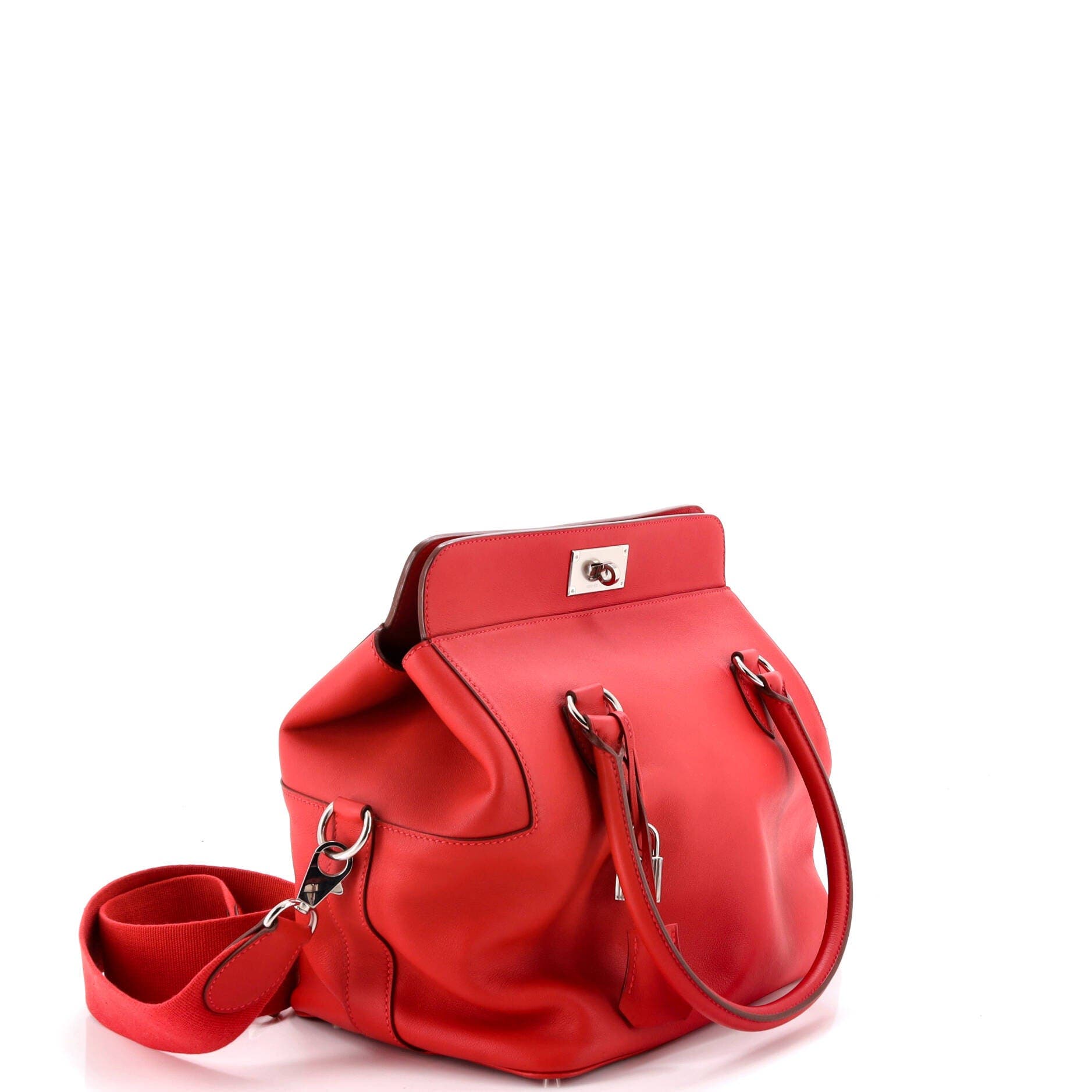 Pre-Owned Hermes Toolbox Bag Swift 26, Alternate, color, Rouge Casaque
