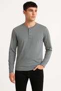 BenBen Mens Long Sleeve Henley Shirt
