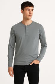 BenBen Mens Long Sleeve Henley Shirt