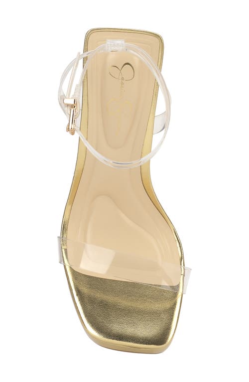 Jessica Simpson Adonia Ankle Strap Sandal In Clear/gold