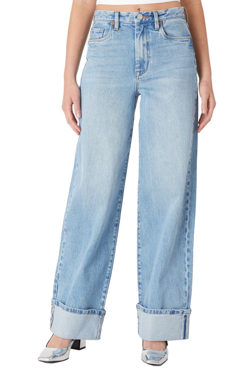 BLANKNYC Franklin Rib Cage High Waist Straight Leg Jeans, Main, color, Radio Star