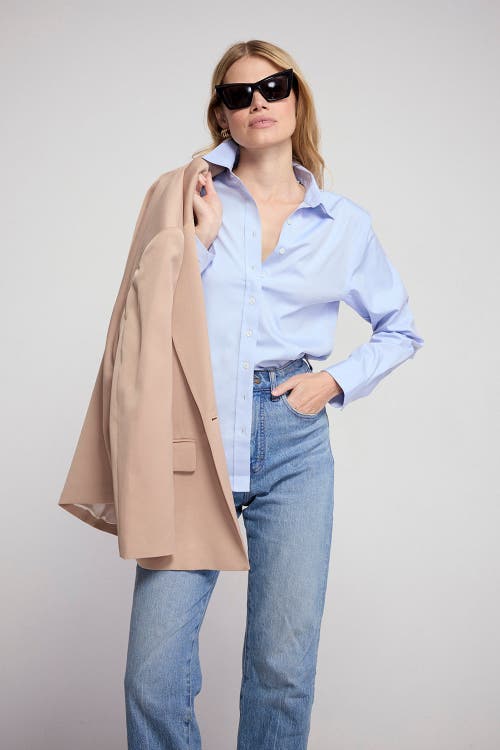 The Shirt By Rochelle Behrens The Jet Set Icon Shirt In Blue