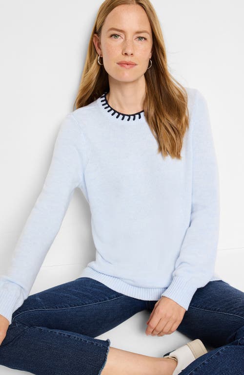 Nic + Zoe Nic+zoe Blanket Stitch Cotton Blend Sweater