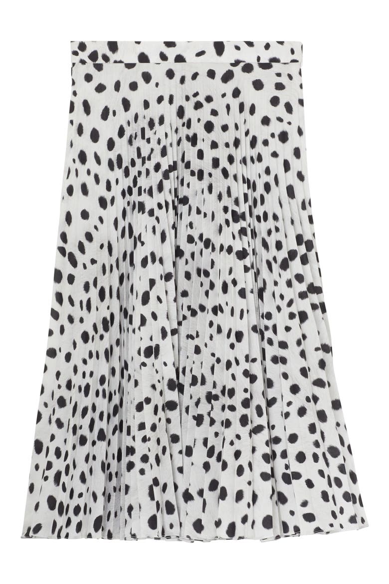 Animal Print Plissé Skirt, Alternate, color, BLACK/ WHITE