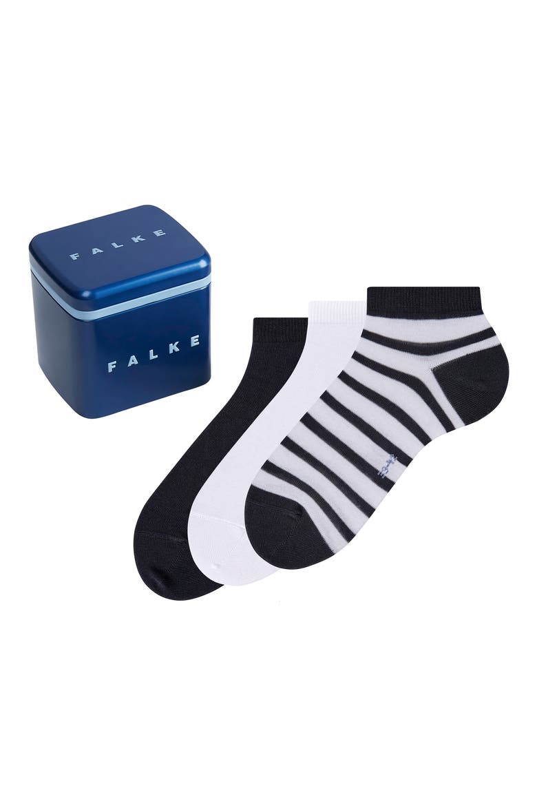 Assorted 3-Pack No-Show Happy Socks Gift Box, Main, color, WHITE