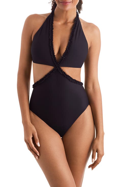 Sonny Ruffle Cutout One-Piece Swimsuit