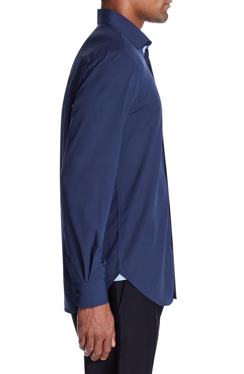 W.R.K Slim Fit Stretch Performance Dress Shirt, Alternate, color, Navy