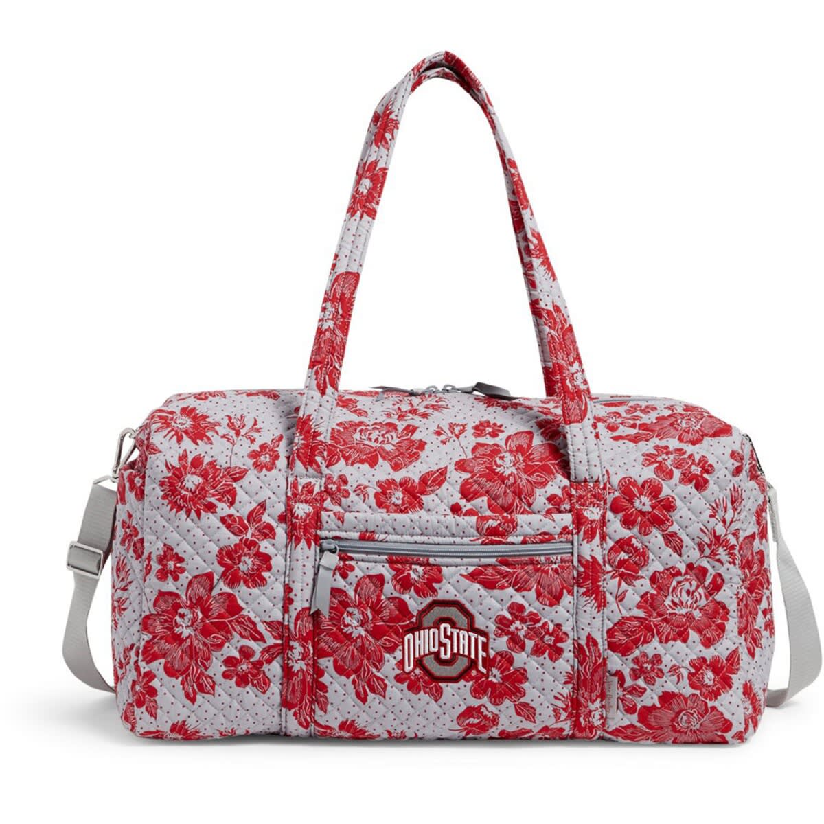 VERA BRADLEY Ohio State Buckeyes Rain Garden Large Travel Duffel Bag, Main, color, 