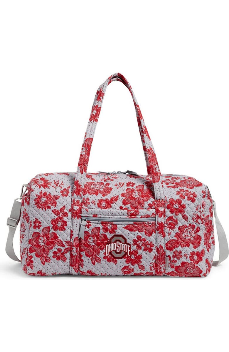 VERA BRADLEY Ohio State Buckeyes Rain Garden Large Travel Duffel Bag, Main, color,