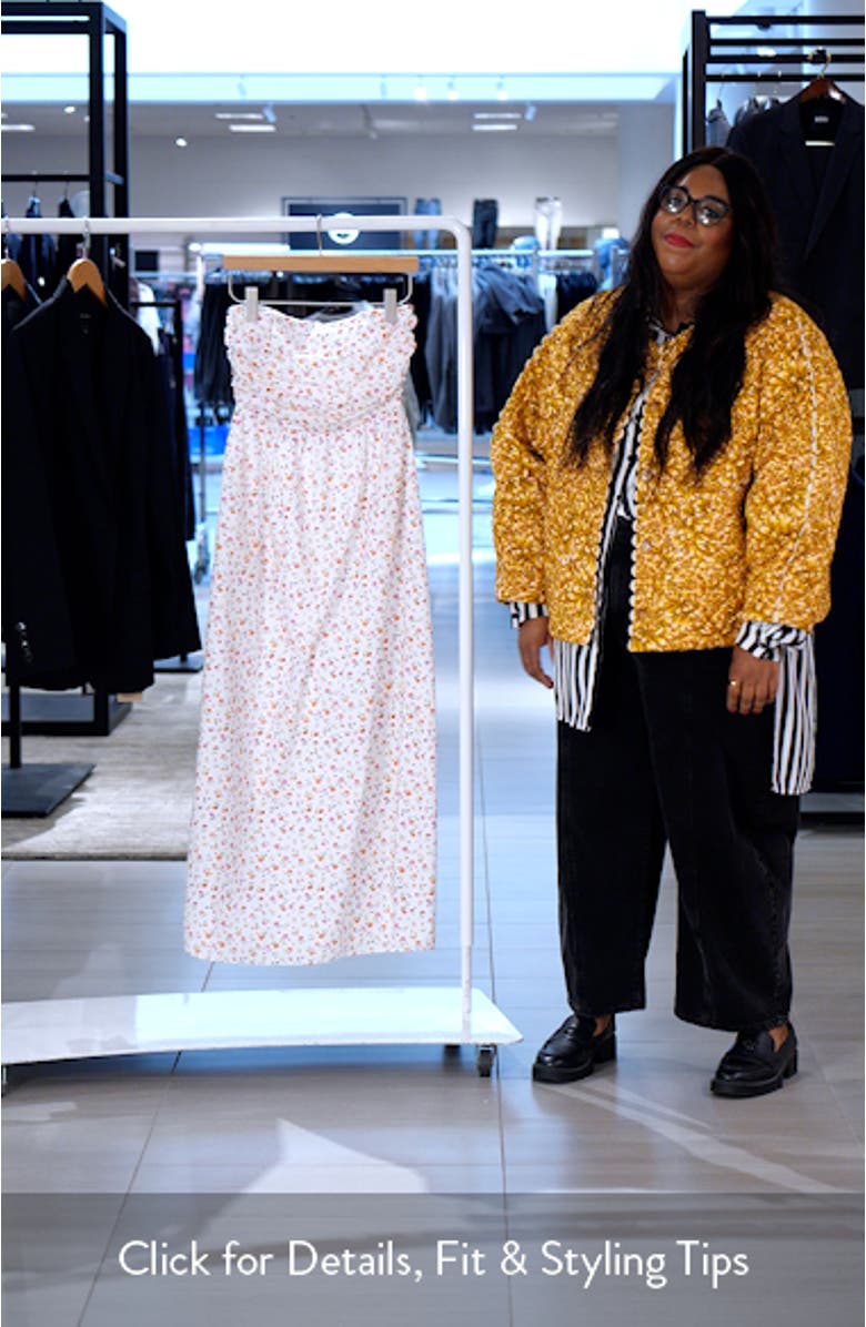 Nomi Cotton Strapless Maxi Dress, sales video thumbnail