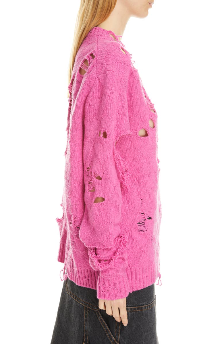 Meryll Rogge Broken Heart Oversize Distressed Wool Sweater, Alternate, color, 