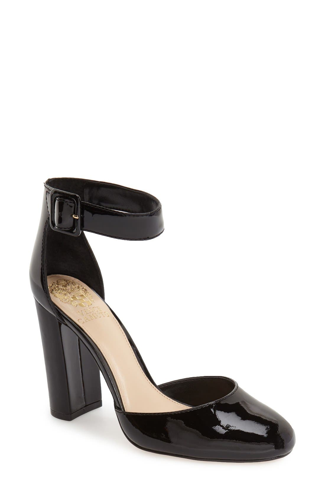 'Shaytel' Block Heel Pump, Main, color, BLACK PATENT LEATHER