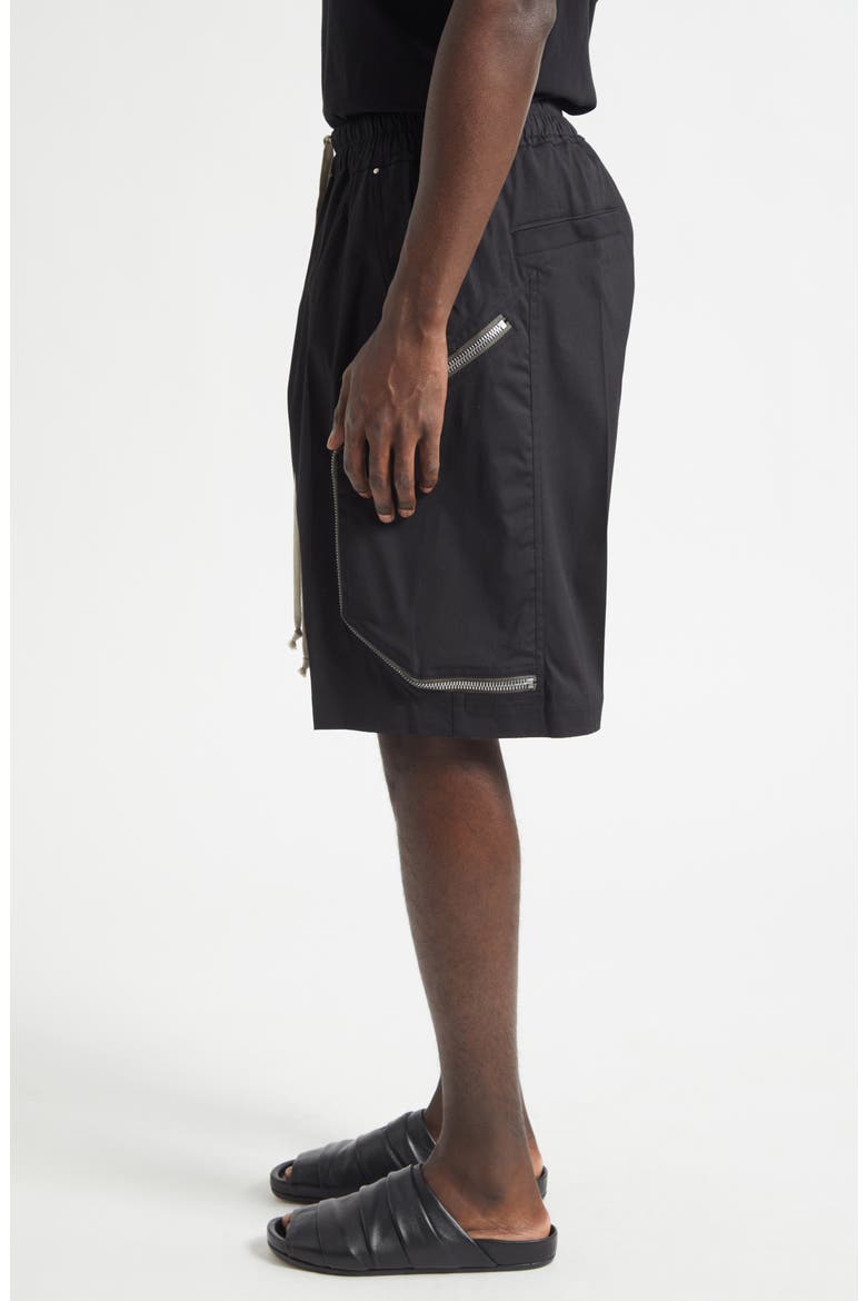 Rick Owens Heizer Bela Stretch Poplin Zip Shorts (Men) | Nordstrom