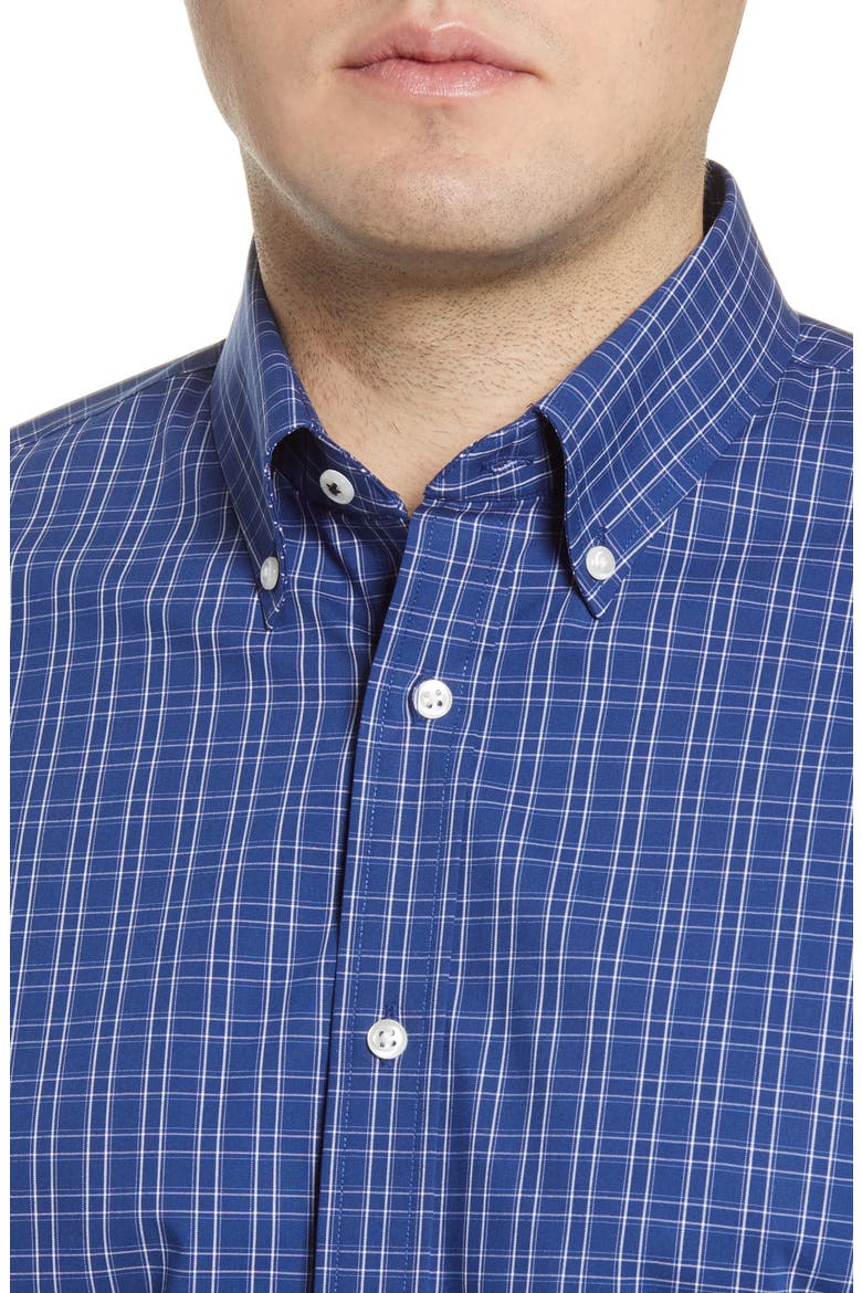 Tech-Smart Traditional Fit Stretch Check Dress Shirt, Alternate, color, BLUE ESTATE SIMPLE CHECK