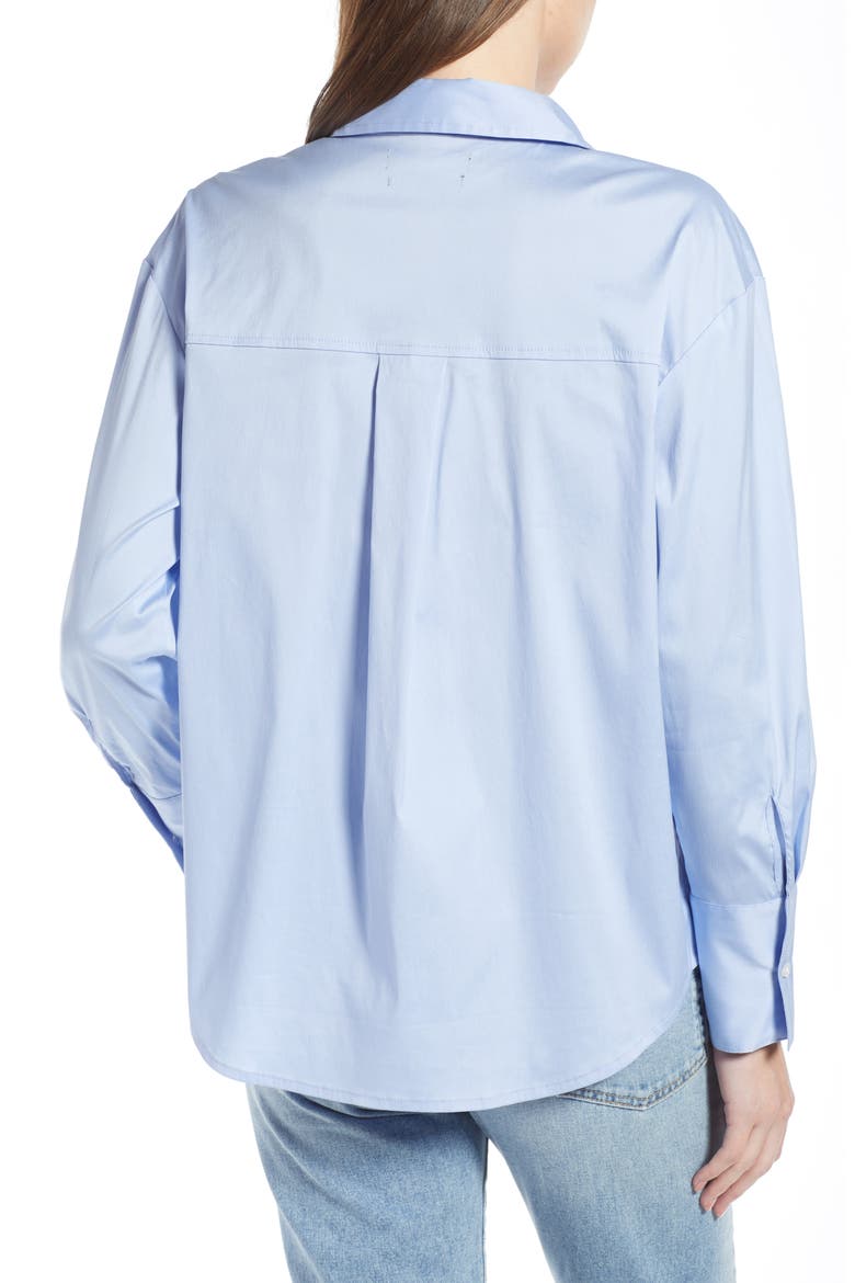 Oversize Shirt (Nordstrom Exclusive), Alternate, color, BLUE BRUNNERA
