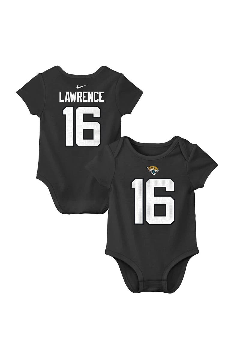 Nike Newborn & Infant Nike Trevor Lawrence Charcoal Jacksonville Jaguars Player Name & Number Bodysuit, Main, color, Charcoal