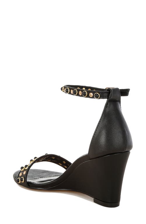 Rag & Co Nidara Wedge Sandal In Black