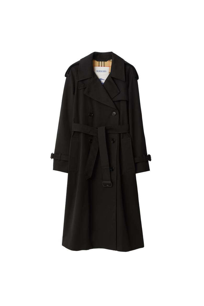 Long Castleford Trench Coat, Alternate, color, Black
