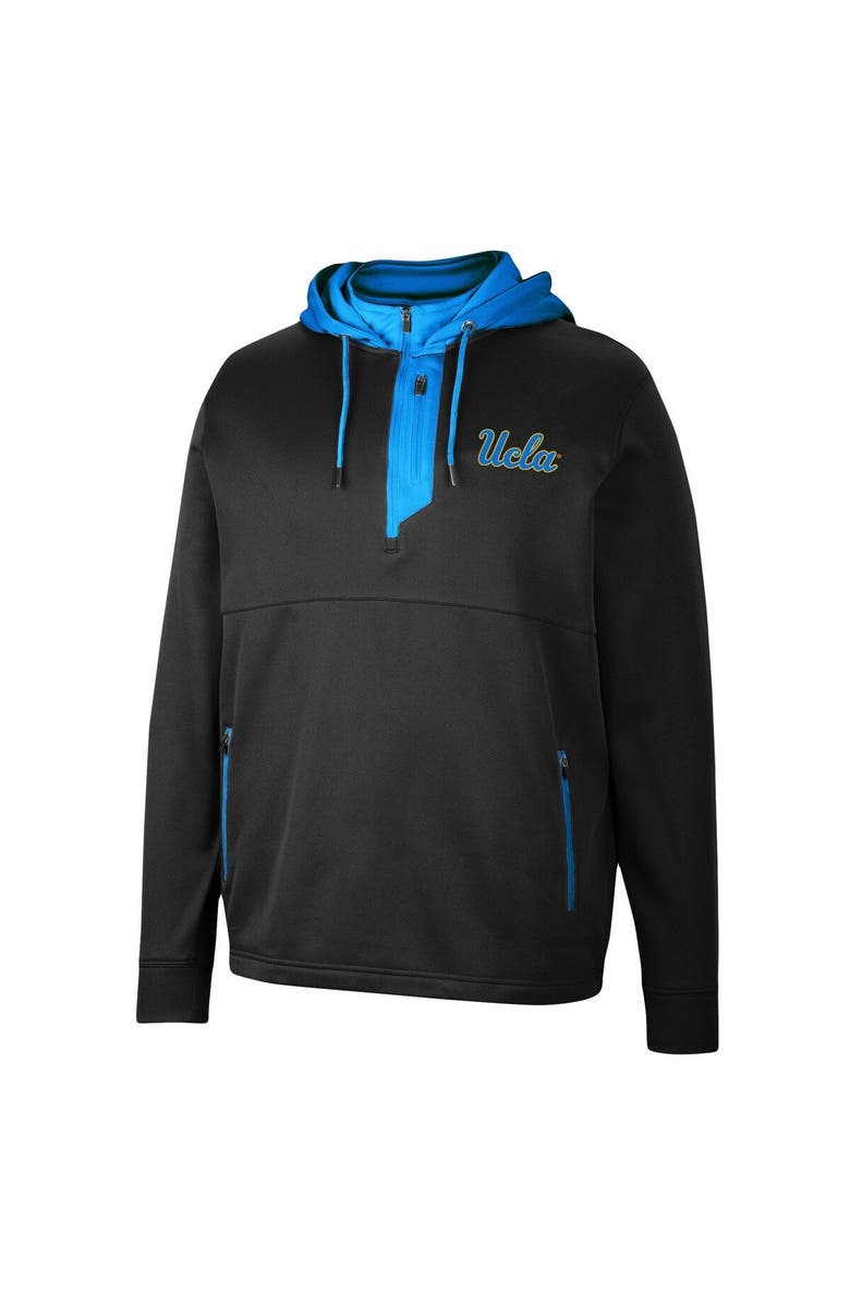 COLOSSEUM Men's Colosseum Black UCLA Bruins Luge 3.0 Quarter-Zip Hoodie, Alternate, color, 