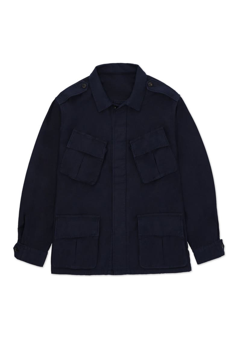 Jungle Cotton Pocket Jacket, Main, color, BLUE