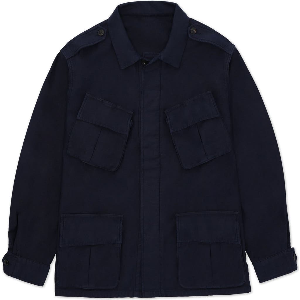 Fortela Jungle Cotton Pocket Jacket in Blue at Nordstrom, Size 50