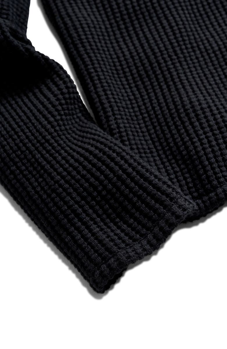 Billy Reid Half Button Cotton & Wool Thermal Sweatshirt, Alternate, color, 