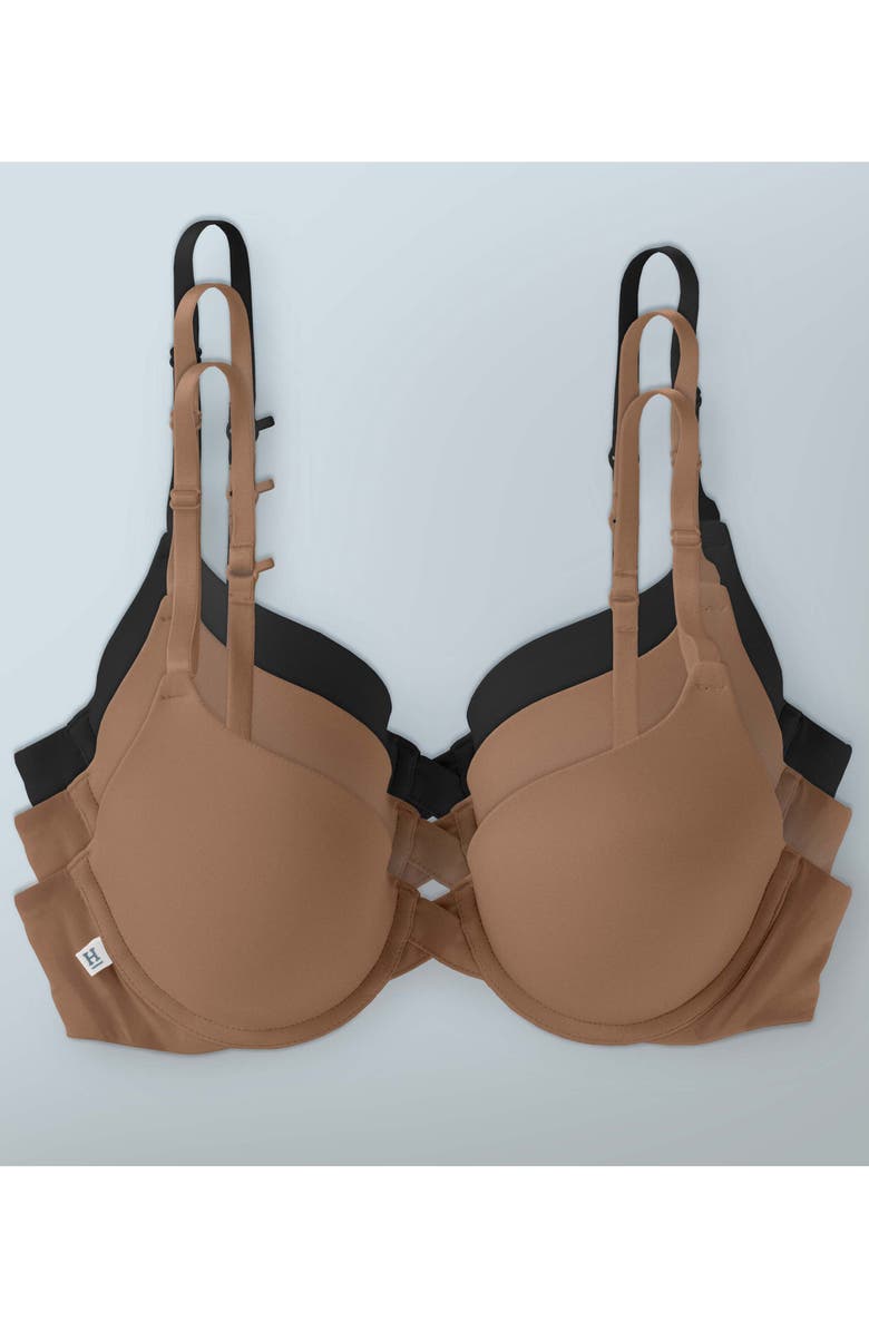 Harper Wilde The Base Assorted 3-Pack Underwire Bras, Alternate, color,