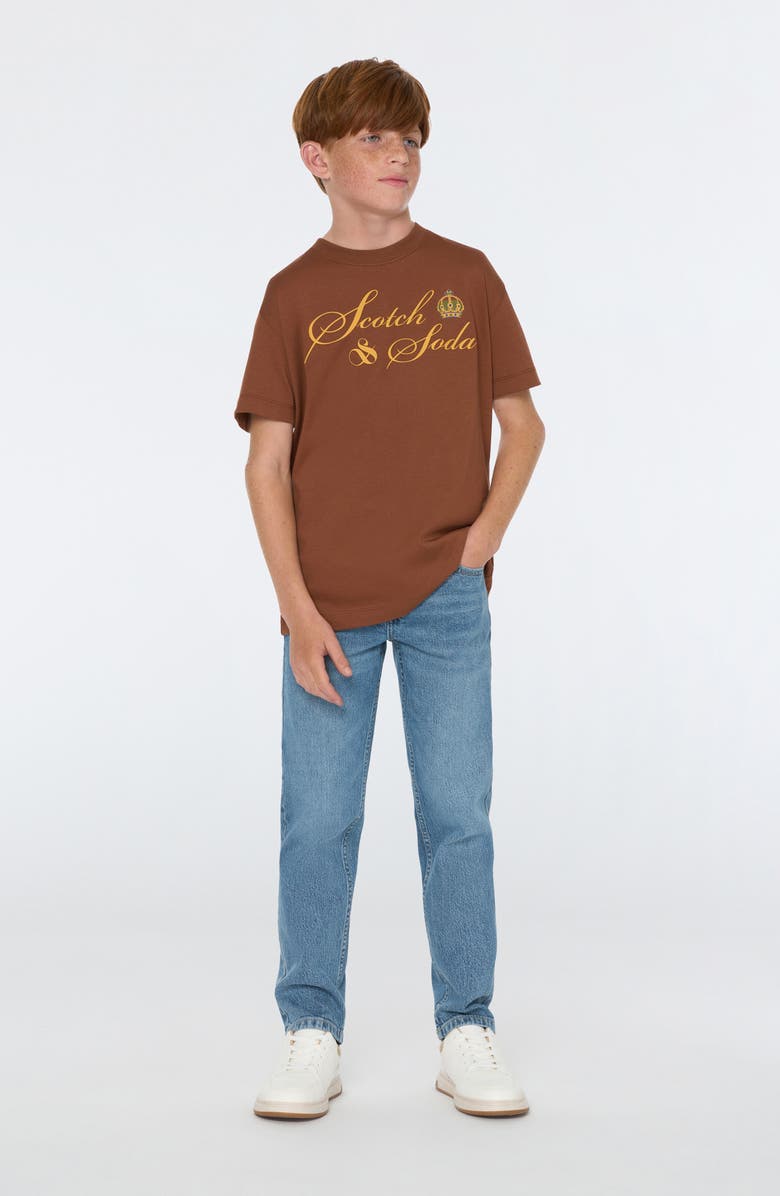 Scotch & Soda Kids' Five-Pocket Loose Tapered Fit Jeans, Alternate, color, Thunderstorm