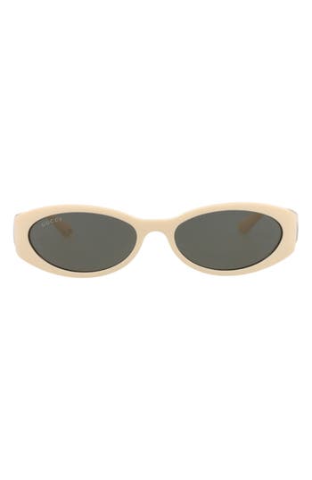 Gucci 54mm Oval Sunglasses In Gray