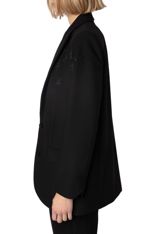 ZADIG & VOLTAIRE ZADIG & VOLTAIRE VIVA STRASS STAR EMBELLISHED BLAZER