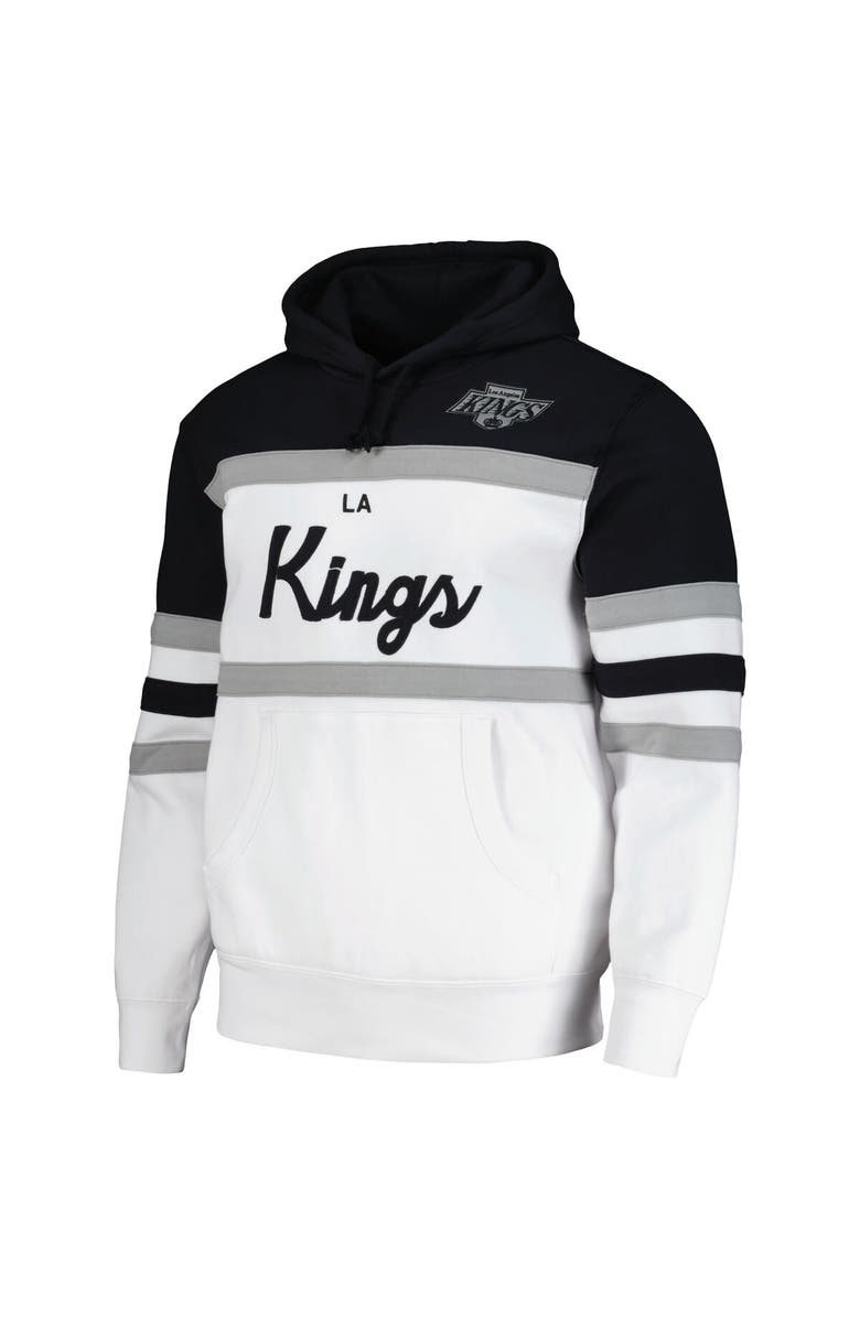 Mitchell & Ness Men's Mitchell & Ness White/Black Los Angeles Kings Head Coach Pullover Hoodie, Alternate, color, White
