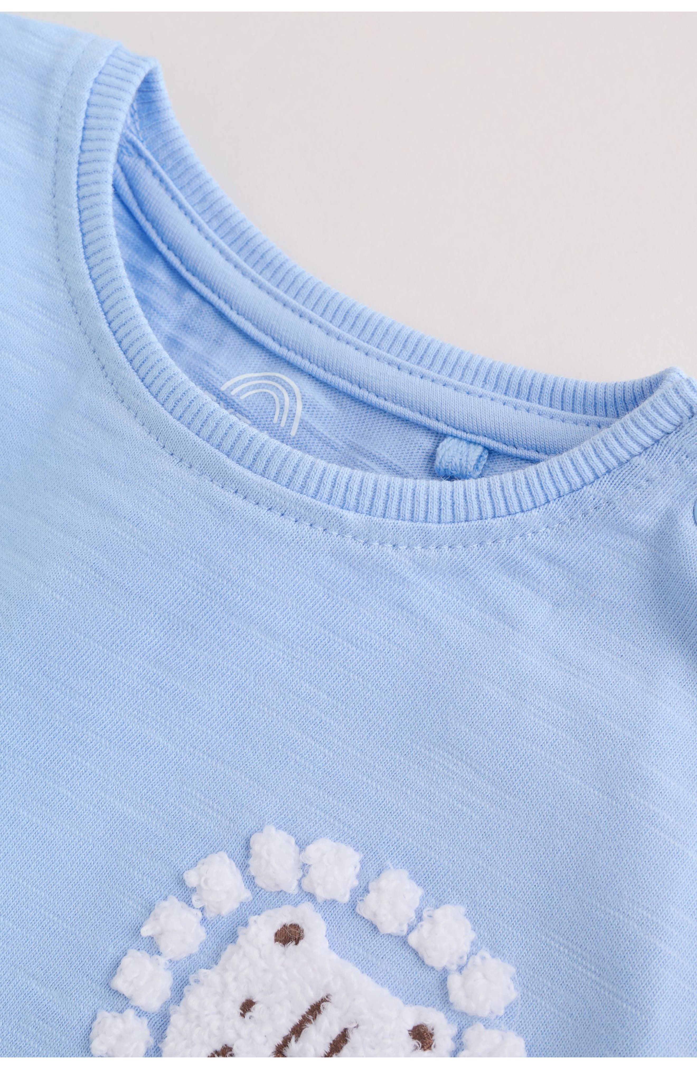 NEXT Little Lion Cotton T-Shirt & Seersucker Shorts Set — фото 6